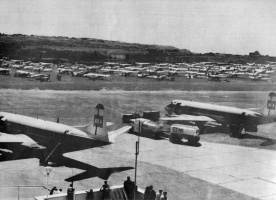 An air rally in the 1960s when the visiting aircraft were parked on the west side of the Airport, rather than close to the Aero Club on the east, as in the picture below