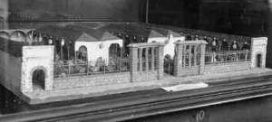 A model of the original Halkett Place Market from 1880, the year it was demolished