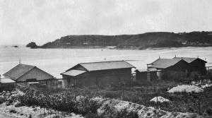 Chalets on the sea shore
