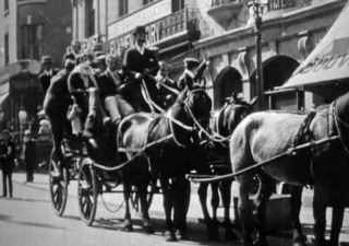A carriage in St Helier town