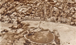 An aerial photograph taken in the 1950s