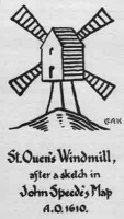 A 17th century sketch of an earlier St Ouen's windmill