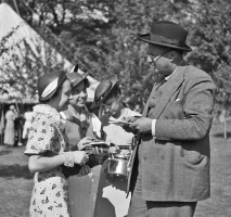 Attorney-General Charles Duret Aubin at an Animal Shelter fete in 1936