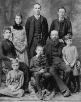 Charles Morgan (1873-1945) with seven of his 13 children by Cornelia Owen, nee Burnet, all born in South Africa with the exception of Ellen Lydia (front left) who was born in Jersey in 1883