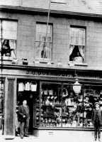J G Quenault, ironmongers and manufacturers of Jersey milk cans at 32 Bath Street in 1909