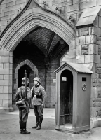 German sentries at the school during the German Occupation