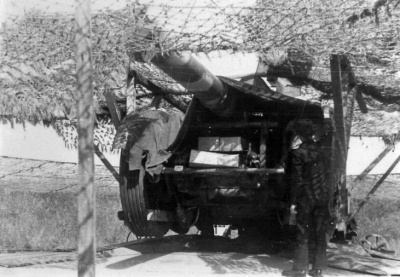 A field gun near St Martin's Church