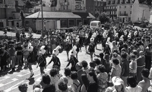 Majorettes at St Aubin Fete in 1977