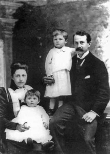 Dr Julius Labey of La Fontaine, Grouville, with his wife Ada (nee Gruchy) and children Cecil and Julius