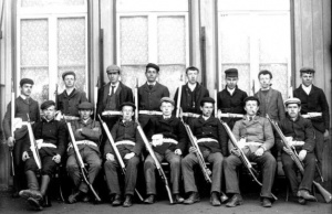 Militia recruits at St Peter in 1897