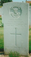The grave of Great War casualty John William Hotton at Mont-Bernanchon British Cemetery, Gonnehem, Near Bethune