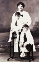 Irene Gracie Pontius, nee Malzard, with sons Gordon and Anthony