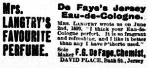 1901 Evening Post advert
