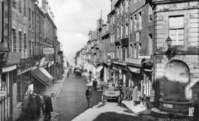 The main street leading to the centre of Vire