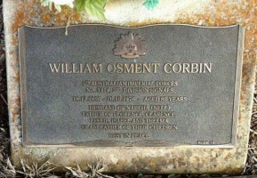 William Osment Corbin (1896-1976) memorial stone in Blackburn, Victoria