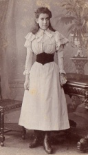 Lily Smith posing for a formal portrait in 1895
