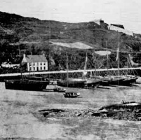 Oyster boats at Rozel in the 1860s