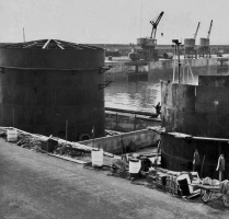 Installation of fuel tanks in 1955