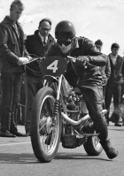 Terry Le Main on the start line of a Five Mile Road sprint in 1967