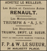 1924 advert in the Chronique de Jersey