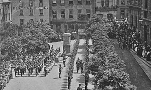 Captioned 'King's birthday parade in 1910', this is probably also part of the proclamation ceremonies