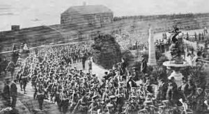 The East Surreys return in 1905