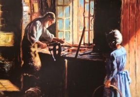 John Charles Biddlecombe painted at La Folie by John St Helier Lander