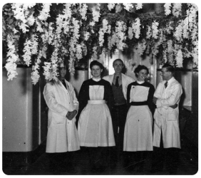 Staff gather for a Christmas photograph
