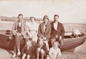 On the beach at Millbrook in 1925