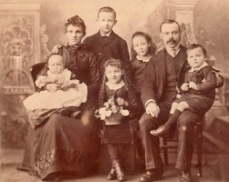 Charles George Dobin, his wife Rebecca and their children
