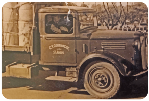 Charles Yves Coutanche with his lorry