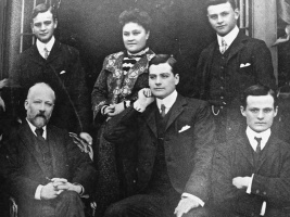 Henriette Martha Abel (1853-1893) with her husband Charles William Hamon (top left), his brothers and his father