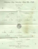 1948 Liberation match teamsheet