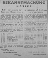 Bread and meat rations