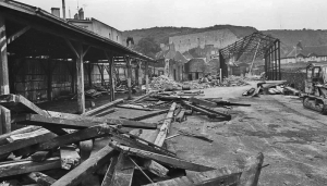 Railway sheds demolition