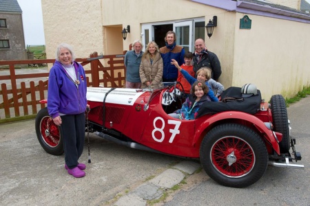 The same car with members of the Oxenden family in later years