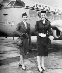 Jersey Airlines staff had new uniforms in 1956