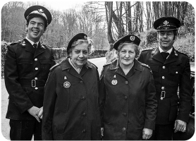 Four members dressed for duty