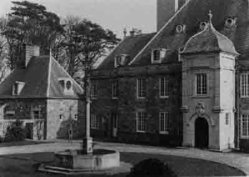 The courtyard side of the manor