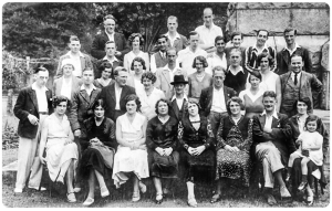 This picture has been described as showing guests at the Adelphi Hotel in 1932, but we think that is unlikely. Even allowing for post-war development, there could scarcely have been this much open space behind the Parade property, and why would the photograph from the year before have been taken on the pavement outside? We are not aware of another Adelphi Hotel in a different location at that time. Was this photograph perhaps taken next to the Don Memorial in Parade Gardens across the road?