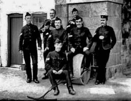 Members of the Northamptonshire Regiment which formed the garrison between 1895 and 1897
