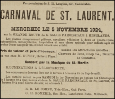 a 1924 advert for the parish carnival