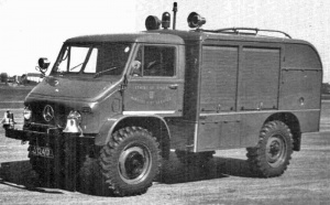 Airport fire engine in the 1950s