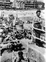 Germans relax at the pool during the Occupation