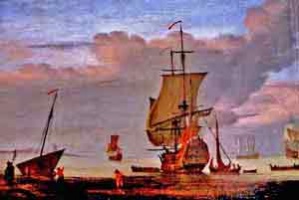 Man of war by Monamy - 1700