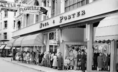 Battle of Flowers ticket queue at Noel and Porter