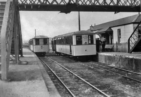 Railcars pass at Millbrook