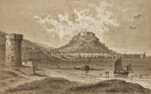 A print from an unknown 1875 book showing No 8 tower clearly. The print is part of the British Library collection, which gives no clue to when it was actually drawn. It is generally believed that the tower had disappeared by 1875