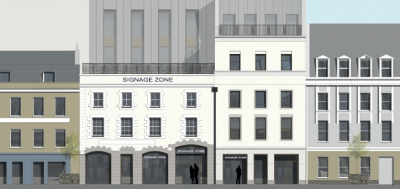 Architect's drawing of 21st century development