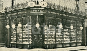 Edgar Brothers jewellery shop on the corner of Halkett Place and Waterloo Street